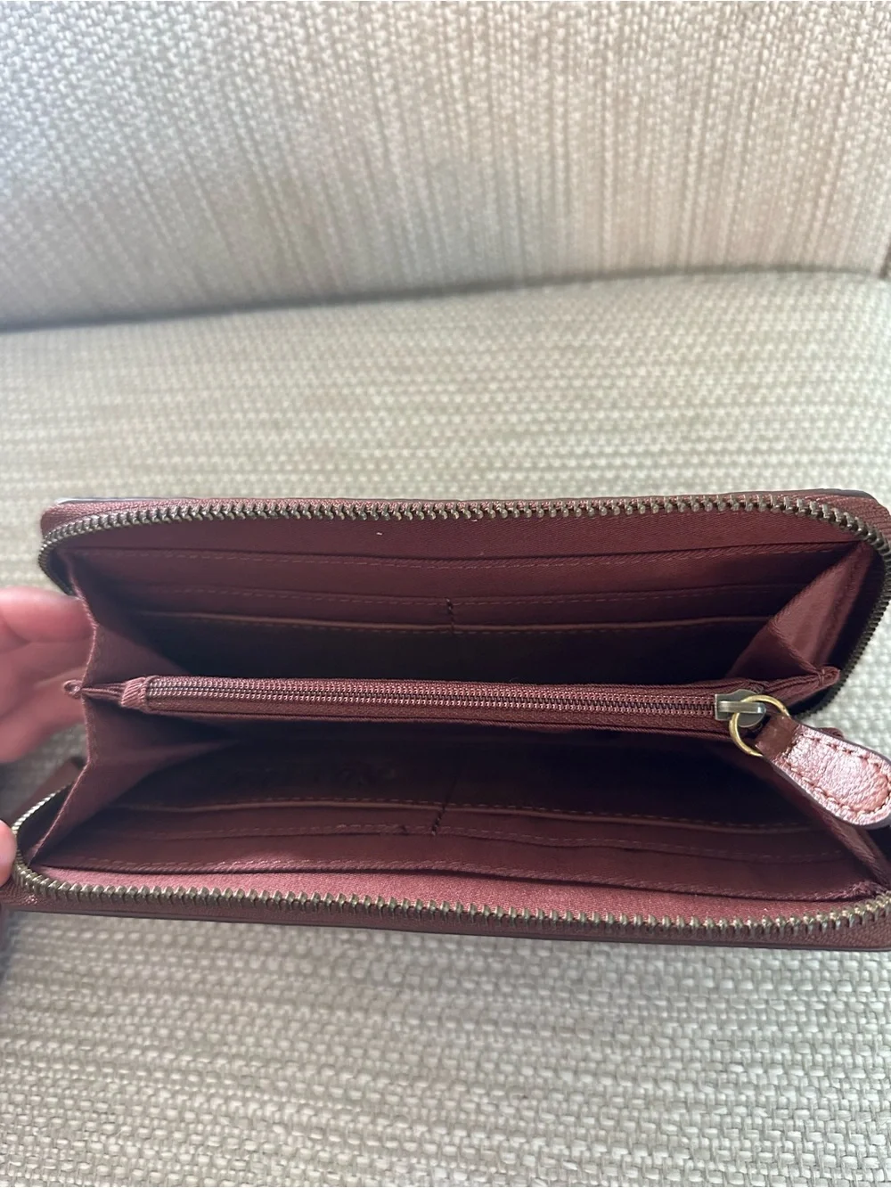 Boot Barn Brown Tooled Leather Wristlet Wallet